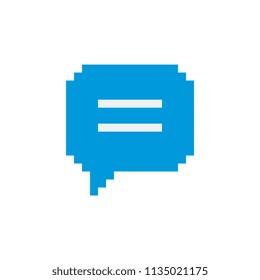 Speech bubble pixel art icon. Isolated vector illustration. 8-bit sprite. Design stickers, logo, mobile app, website.