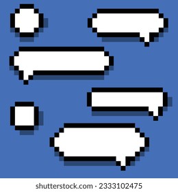 Burbuja del discurso. Estilo Pixel Art. Ilustración vectorial.