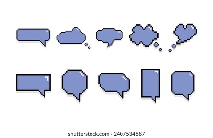 Speech Bubble Pixel Element Set