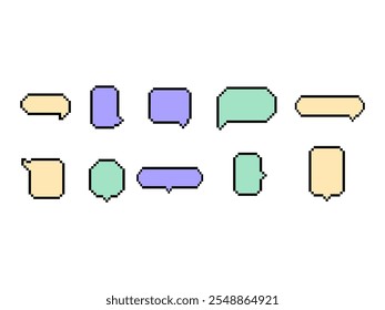 Speech Bubble Pixel Element Set 