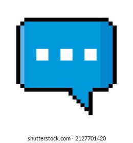 speech bubble pixel icon flat