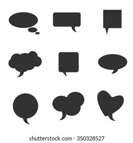 Speech Bubble Pointer Vector Silhouette Illustrations Stock Vector ...