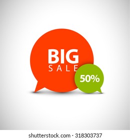 speech bubble pointers for big sale - red and green