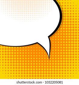 Speech Bubble Pop Art Background Stock Vector Illustration