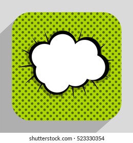 Speech Bubble Pop Art Background On Dot Background Vector Illustration EPS10