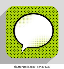 Speech Bubble Pop Art Background On Dot Background Vector Illustration EPS10