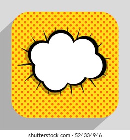 Speech Bubble Pop Art Background On Dot Background Vector Illustration EPS10