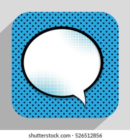 Speech Bubble Pop Art Background On Dot Background Vector Illustration EPS10