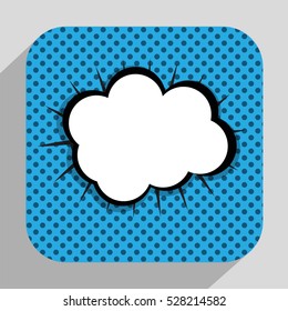 Speech Bubble Pop Art Background On Dot Background Vector Illustration EPS10
