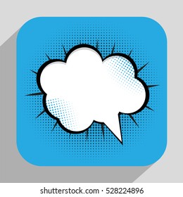 Speech Bubble Pop Art Background On Dot Background Vector Illustration EPS10