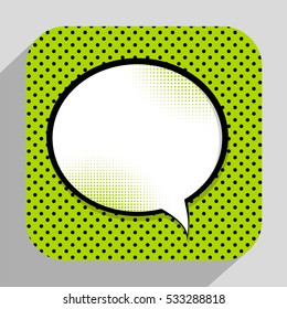 Speech Bubble Pop Art Background On Dot Background Vector Illustration EPS10