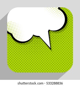 Speech Bubble Pop Art Background On Dot Background Vector Illustration EPS10