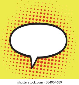 Speech Bubble in Pop Art Comics Style. Retro Illustration Background
