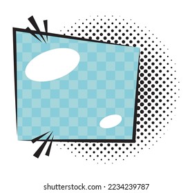 icono de arte pop burbuja de voz aislado