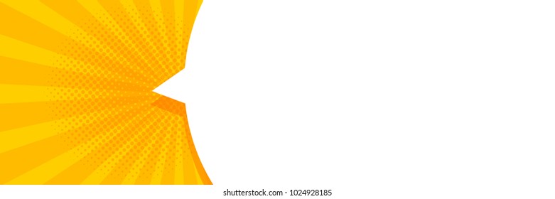 Speech Bubble in Pop Art Style. Vector banner template.