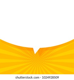 Speech Bubble in Pop Art Style. Vector banner template.