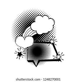 speech bubble pop art style
