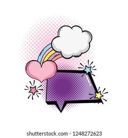 speech bubble pop art style