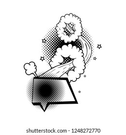 speech bubble pop art style