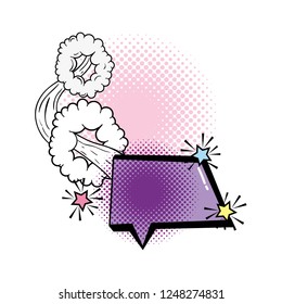 speech bubble pop art style