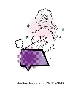 speech bubble pop art style