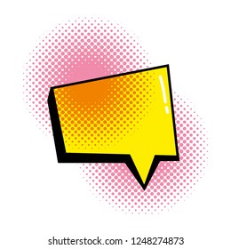 speech bubble pop art style