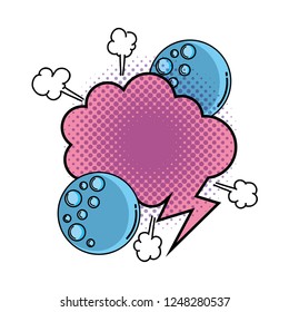 speech bubble pop art style