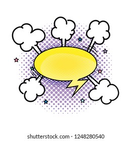 speech bubble pop art style