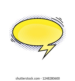 speech bubble pop art style