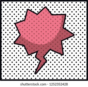 speech bubble pop art style