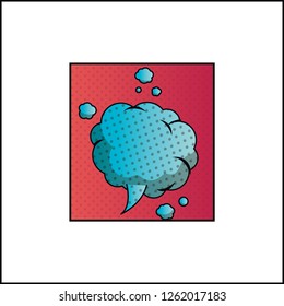 speech bubble pop art style