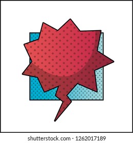 speech bubble pop art style