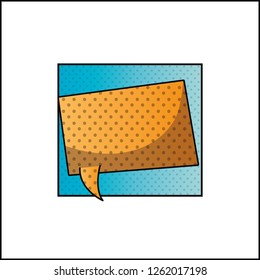 speech bubble pop art style