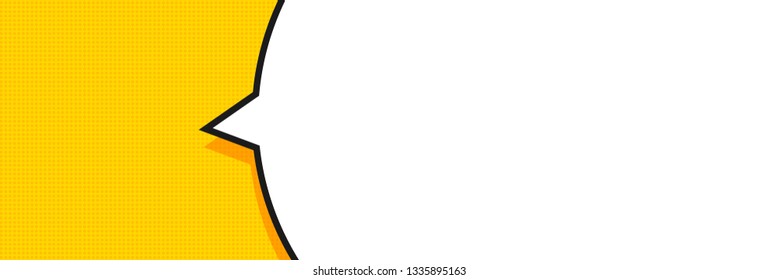 Speech Bubble in Pop Art Style. Vector banner template.