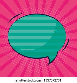 speech bubble pop art style