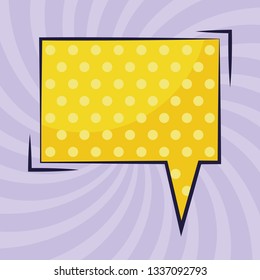 speech bubble pop art style