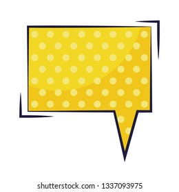 speech bubble pop art style