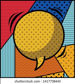 speech bubble pop art style vector illustration