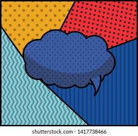 speech bubble pop art style vector illustration design