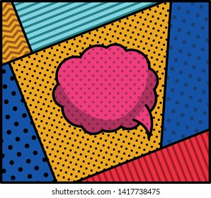 speech bubble pop art style vector illustration