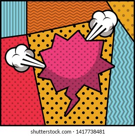 speech bubble pop art style vector illustration