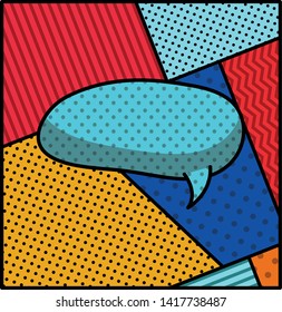 speech bubble pop art style vector illustration