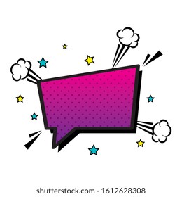 speech bubble pop art style vector illustration design