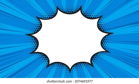 Speech bubble. Pop art style. Abstract explosion. Vector illustration
