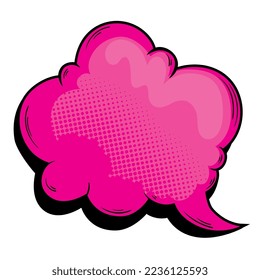 speech bubble pop art style icon
