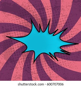 Speech bubble in pop art style. Vector illustration.