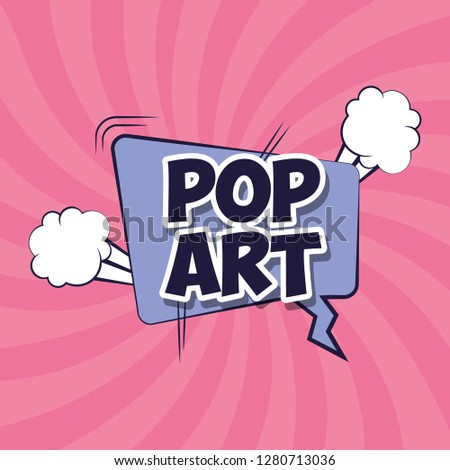 speech bubble with pop art word