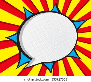 speech bubble pop art,comic book background vector illustration