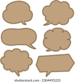 Speech bubble POP for hand-drawing plain kraft paper