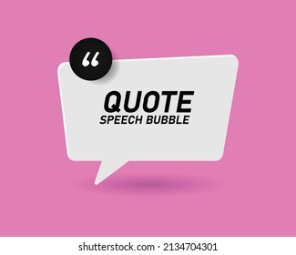 Speech bubble poster and banner design on pink background